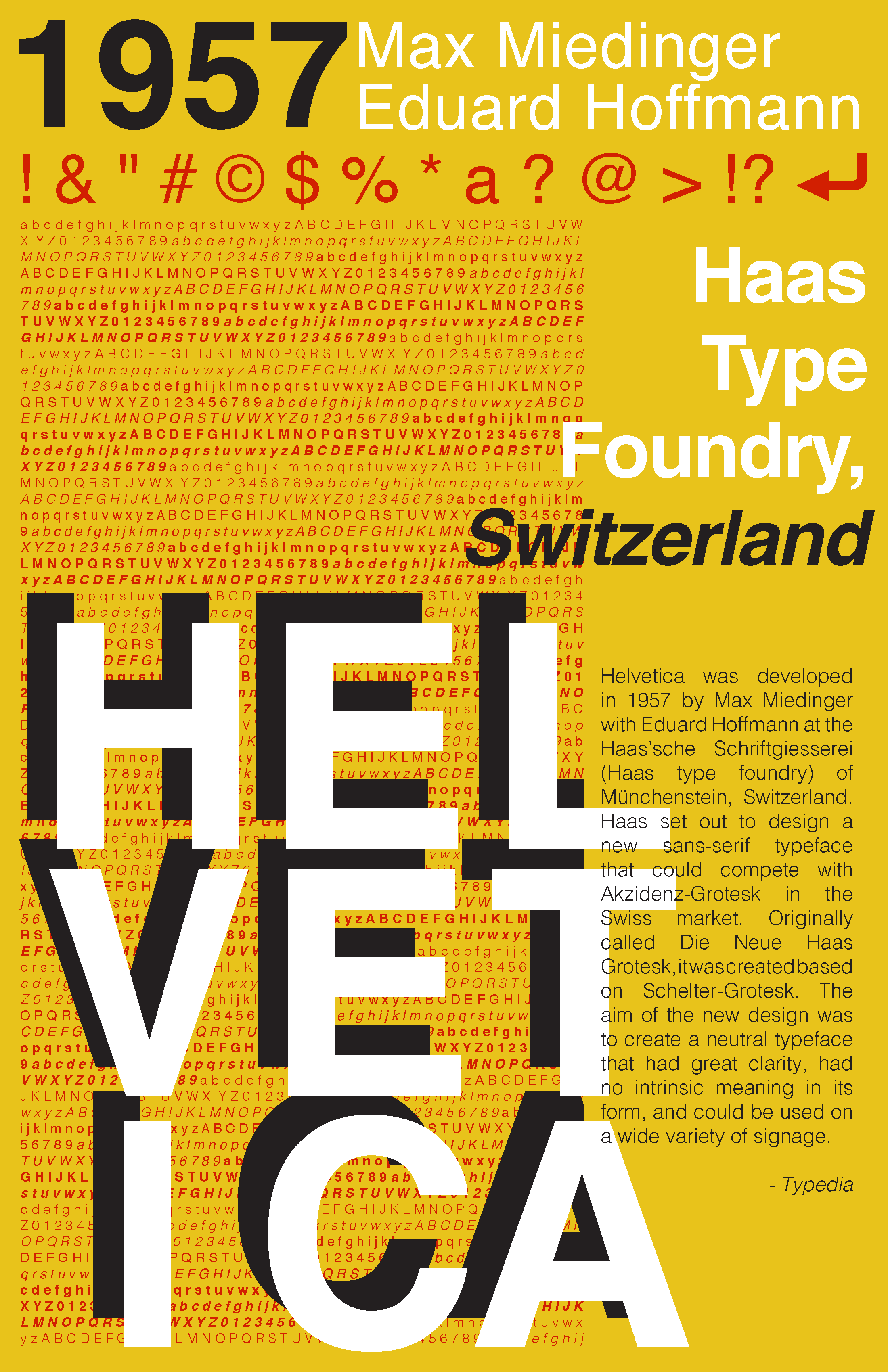 helvetica type poster